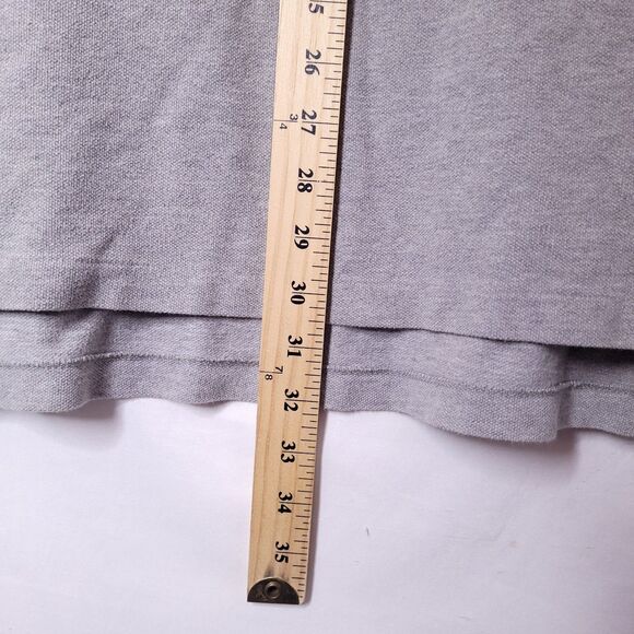 Ralph Lauren Polo Shirt Mens LT Gray Navy Pony Cotton Vintage - Picture 6 of 10